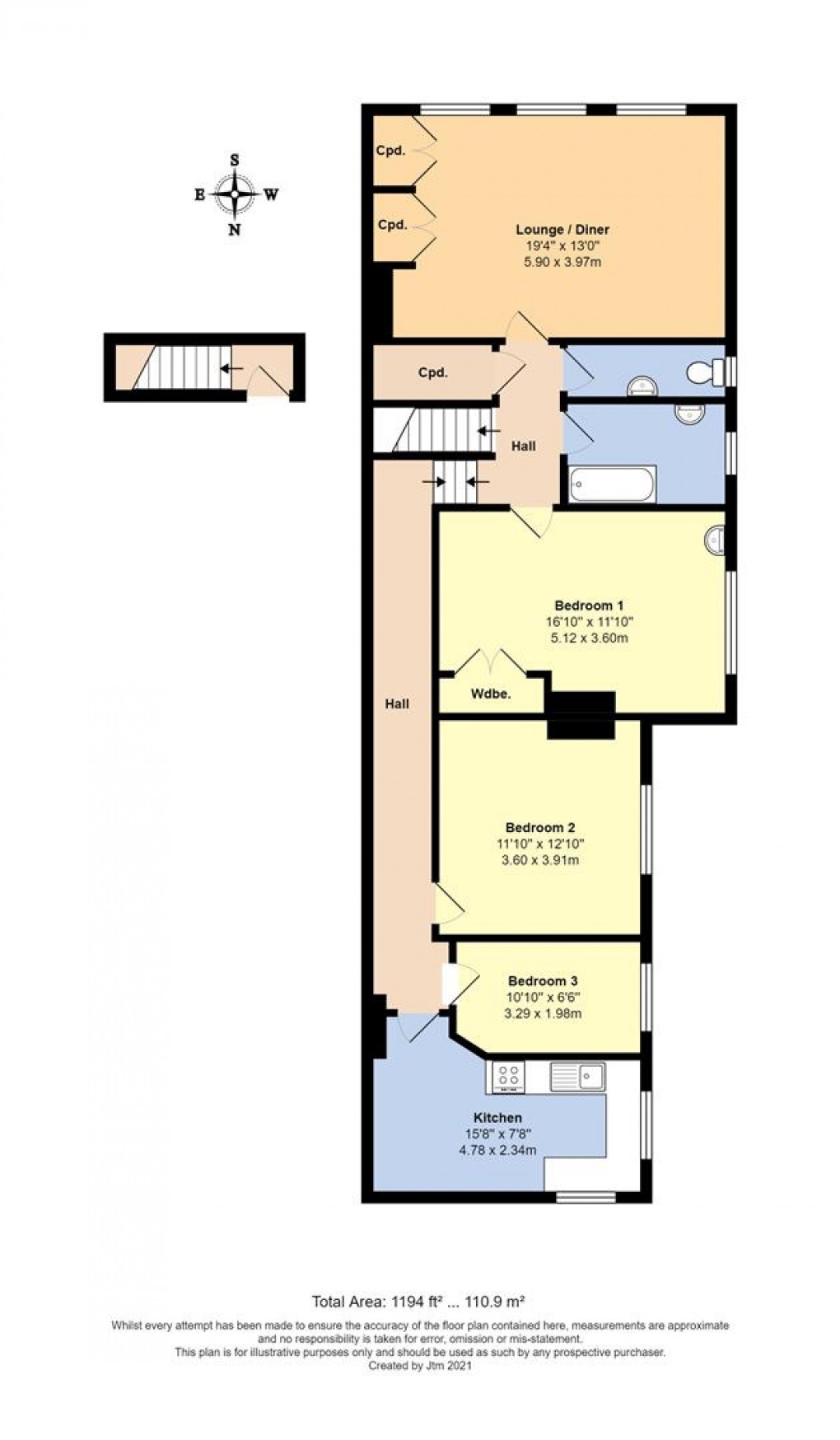 Floorplan for South Terrace Littlehampton