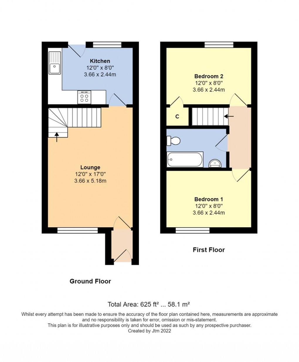 Floorplan for Bailey Close, Beaumont Park, Littlehampton