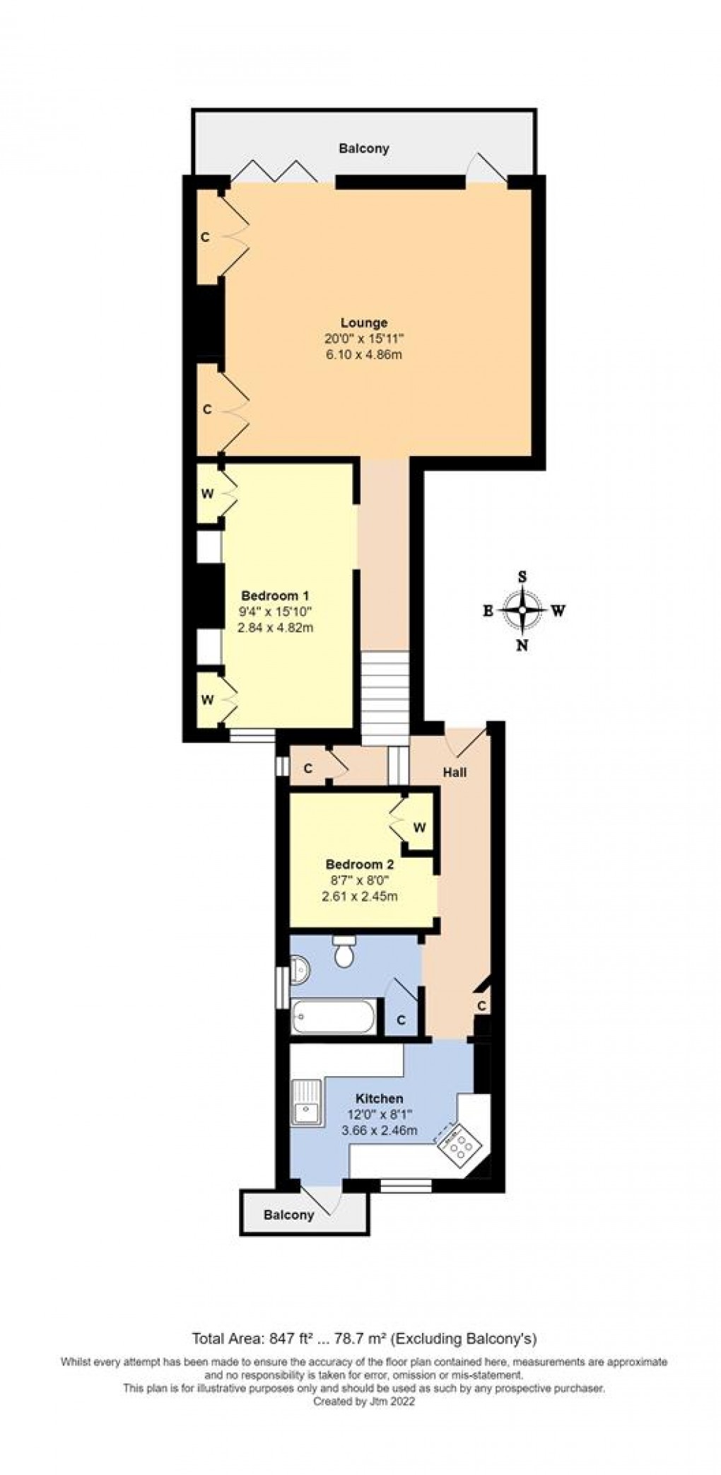 Floorplan for South Terrace, Littlehampton