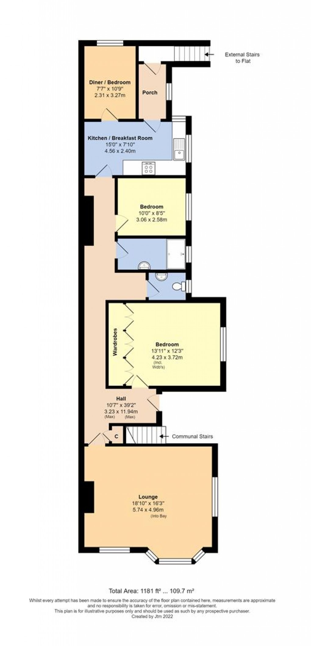 Floorplan for South Terrace, Littlehampton