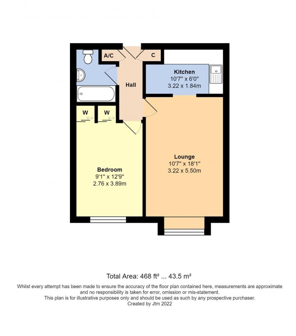 Floorplan for Worthing Road, Littlehampton