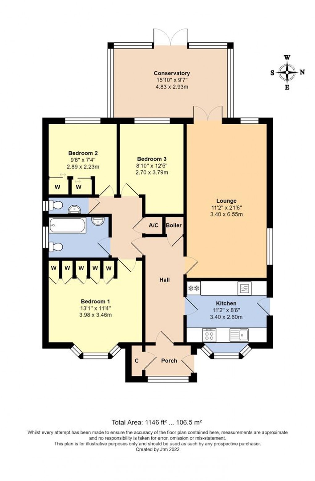 Floorplan for Southway, Littlehampton