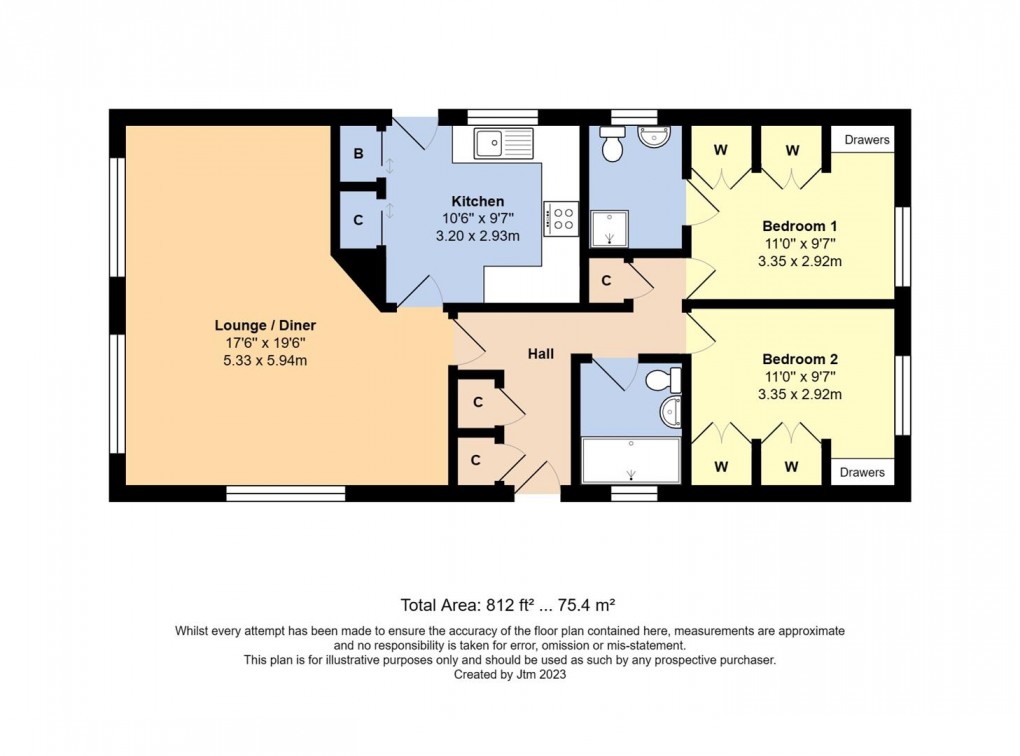 Floorplan for Thornlea Court, Littlehampton