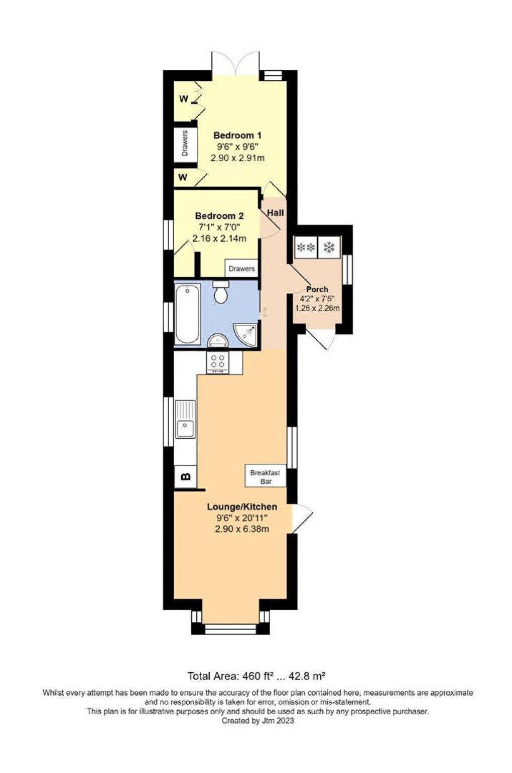 Floorplan for Thornlea Court, Littlehampton