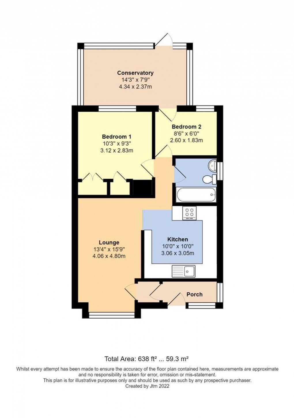 Floorplan for Westfield, Bognor Regis