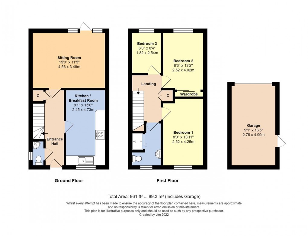 Floorplan for Beverley Close, Yapton, Arundel