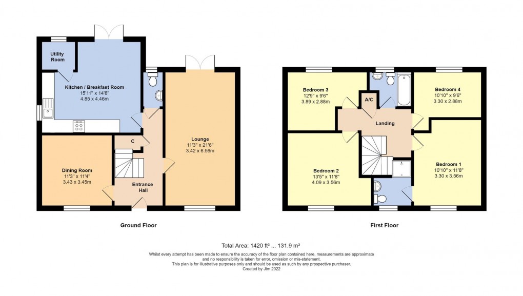 Floorplan for Beam Close, Yapton