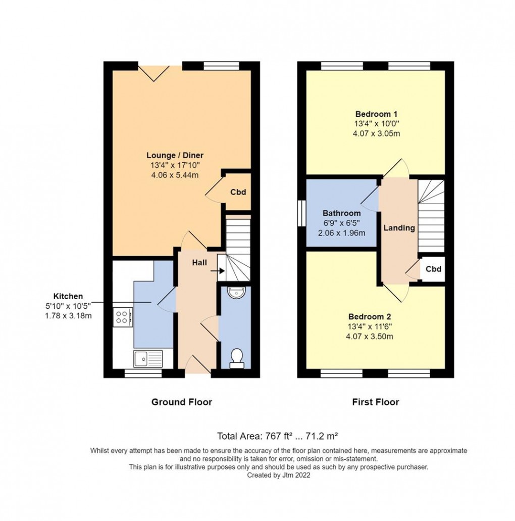 Floorplan for Wisteria Cottages, Burndell Road, Yapton