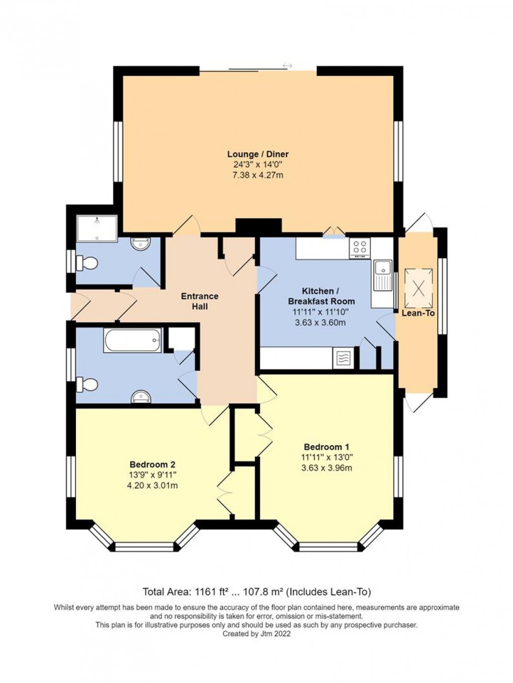 Floorplan for Burndell Road, Yapton, Arundel