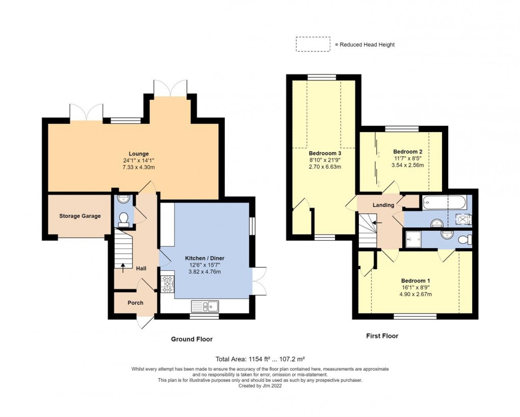 Floorplan for Marshall Close, Barnham