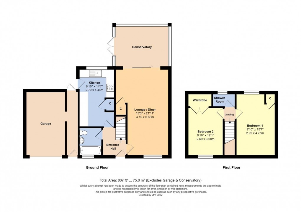 Floorplan for Meadow Way, Westergate