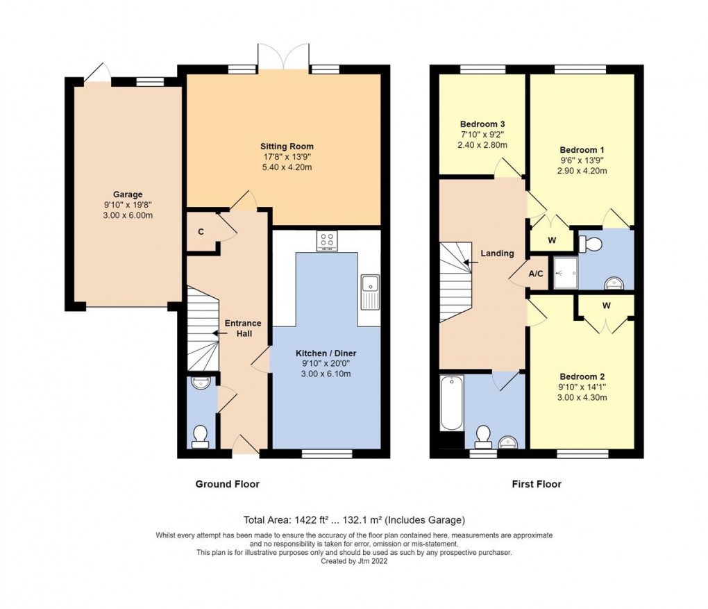 Floorplan for Cinders Lane, Yapton