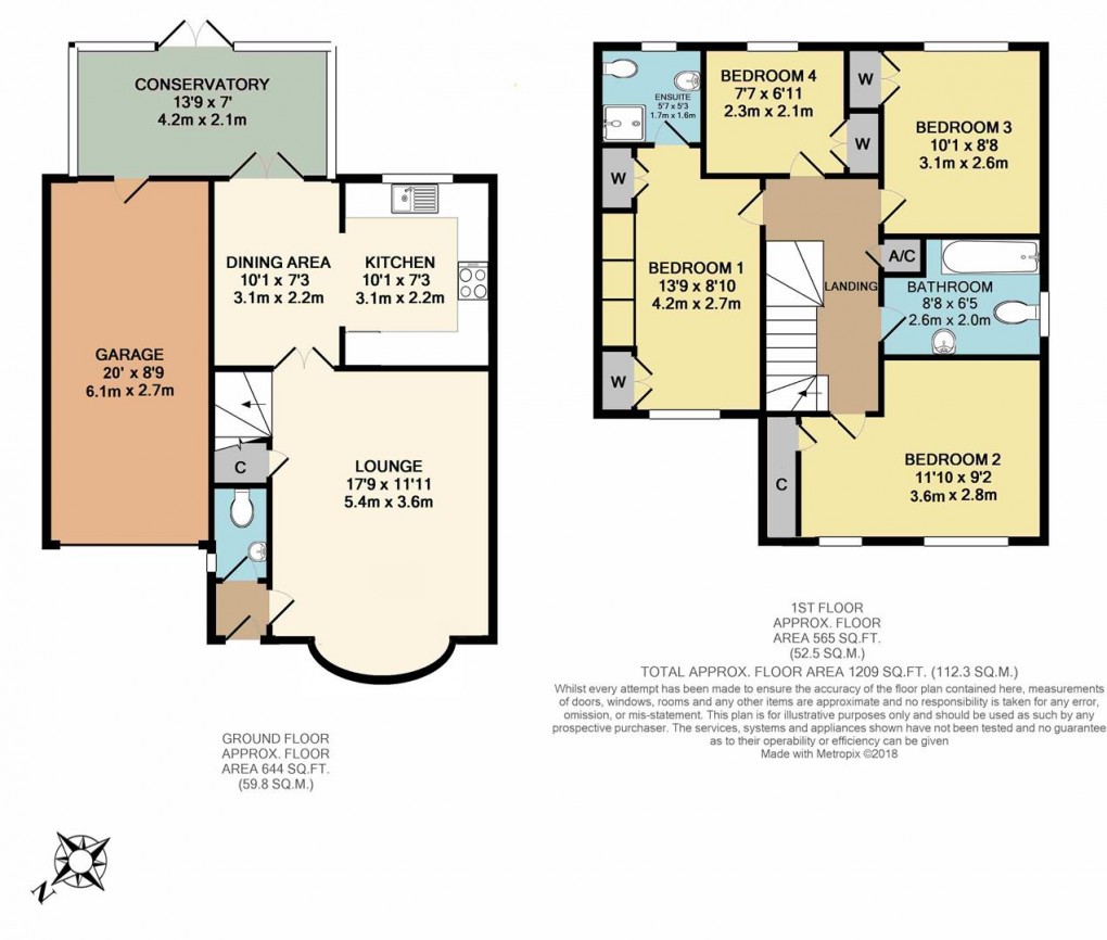 Floorplan for Blenheim Drive, Rustington