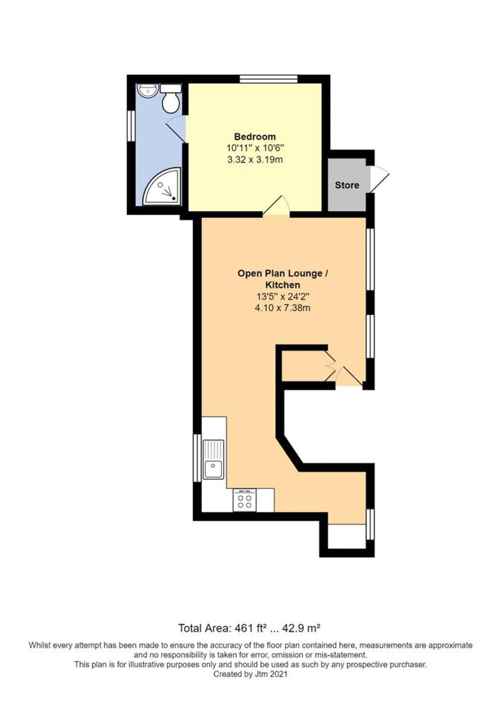 Floorplan for Gloucester Place, Littlehampton