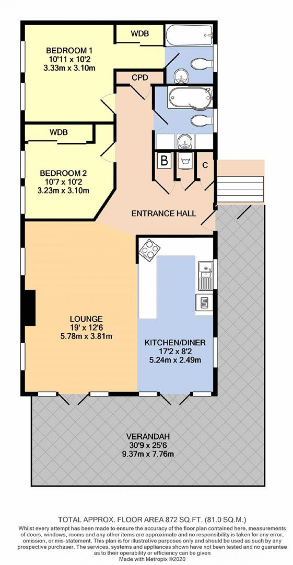 Floorplan for Jaybelle Grange, Climping, Littlehampton