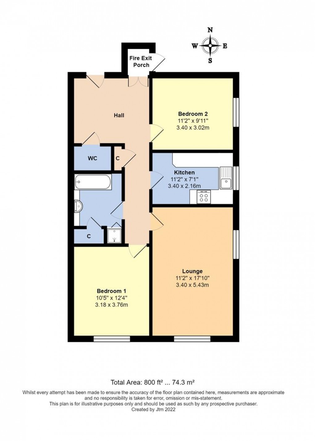 Floorplan for Kingmere, South Terrace, Littlehampton