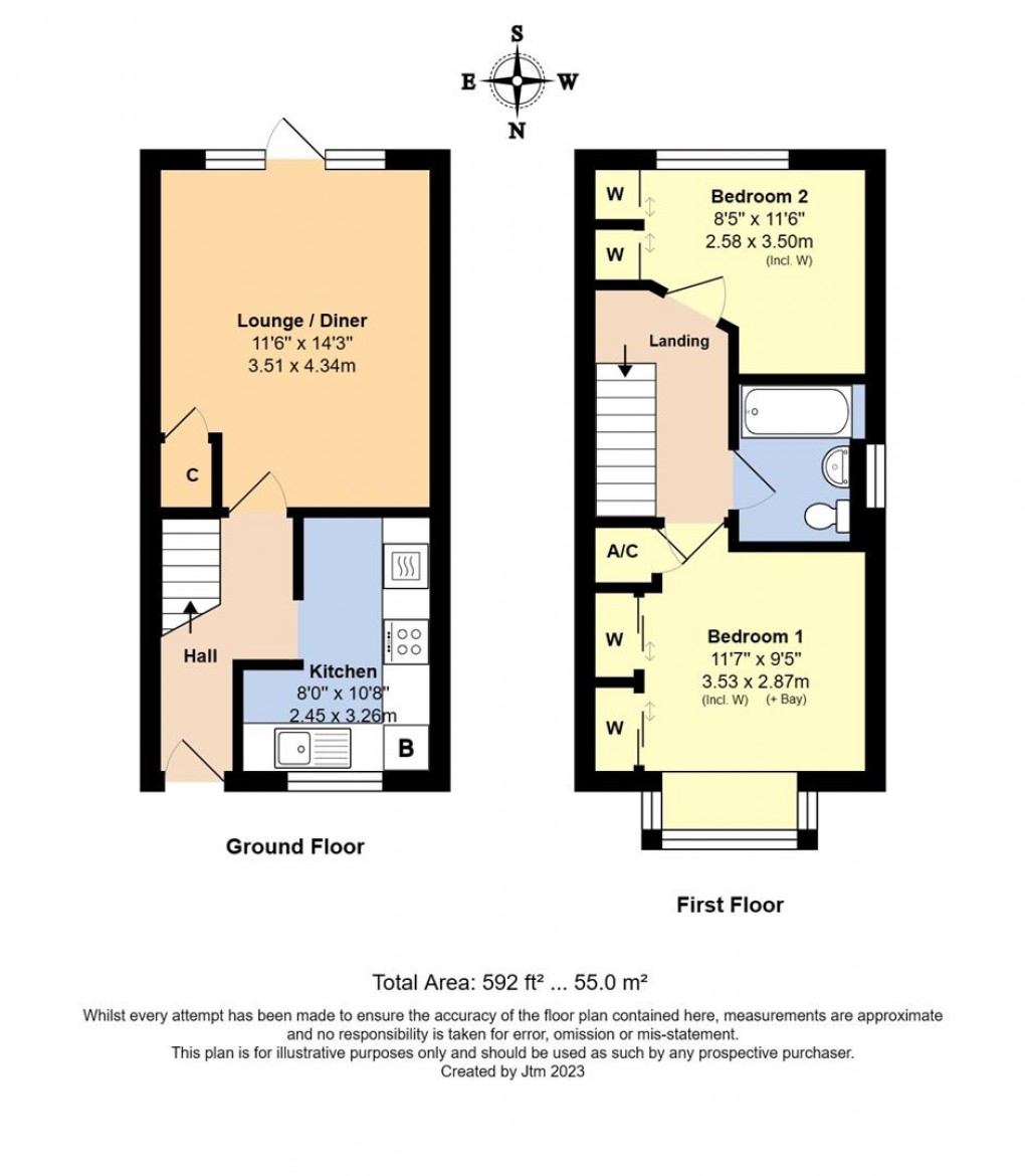 Floorplan for Grassmere Close, Littlehampton