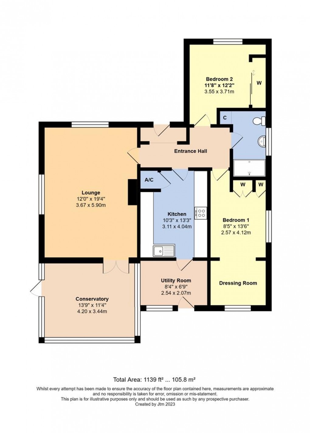 Floorplan for Oakcroft Gardens, Littlehampton