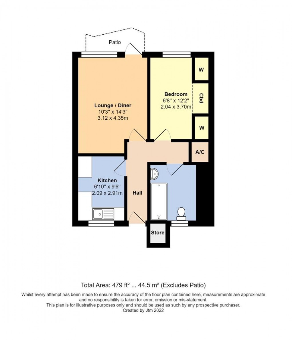 Floorplan for Chestnut Court, Sea Road, East Preston