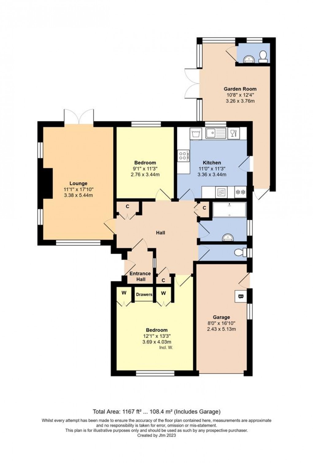 Floorplan for St. Marys Close, Littlehampton