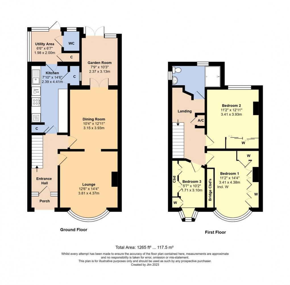 Floorplan for Cornwall Road, Littlehampton