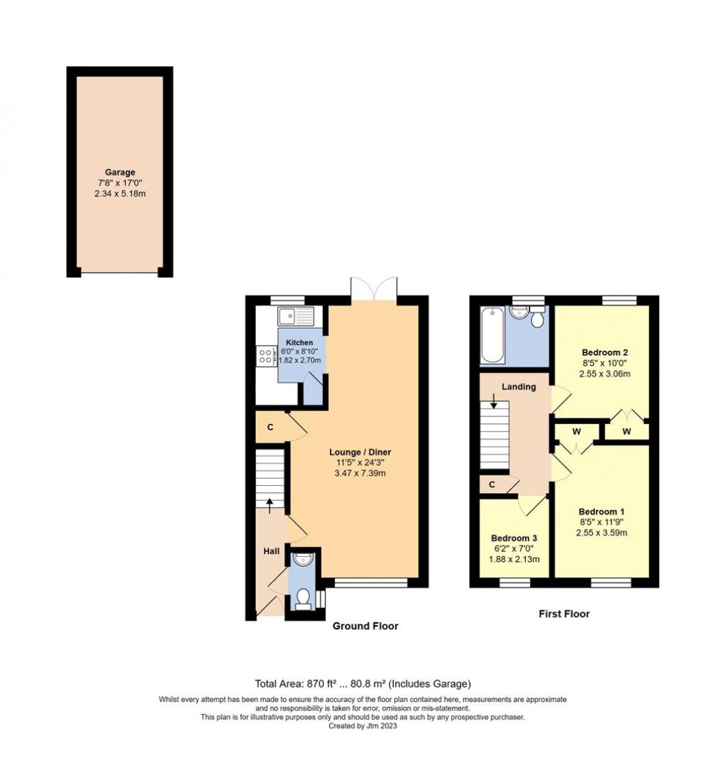 Floorplan for The Millers, Yapton, Arundel