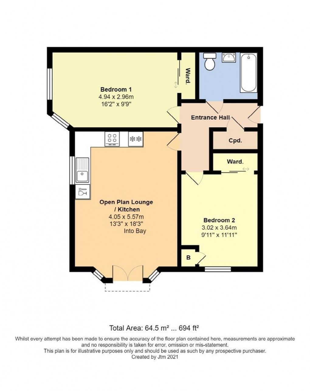 Floorplan for Lake Lane, Barnham, Bognor Regis
