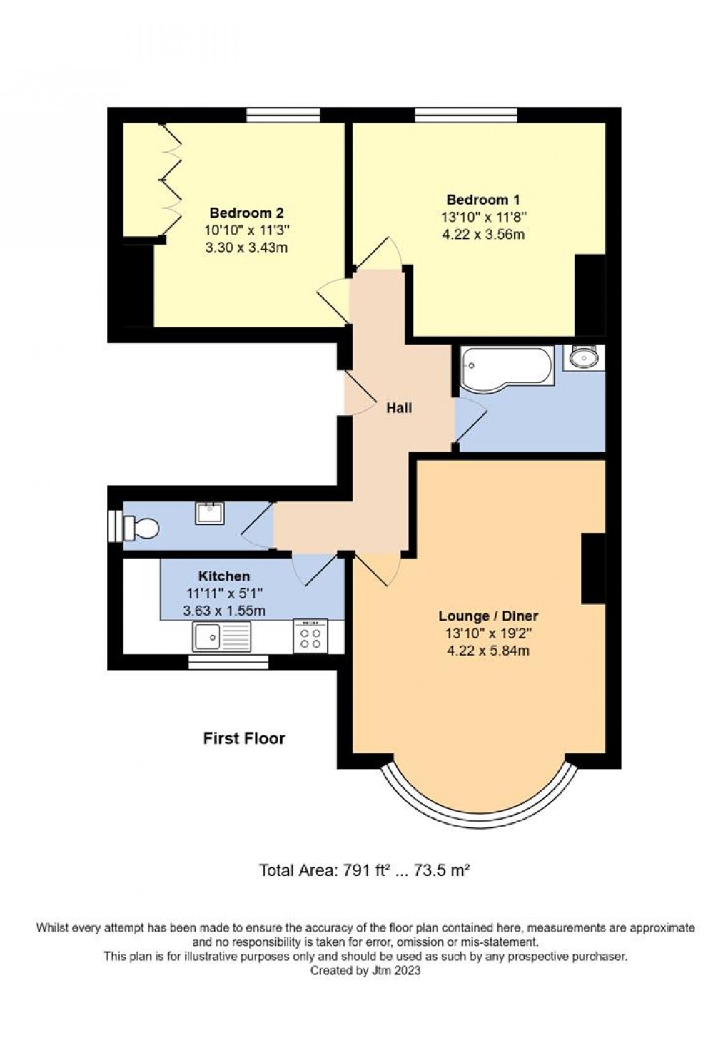 Floorplan for Norfolk Road, Littlehampton