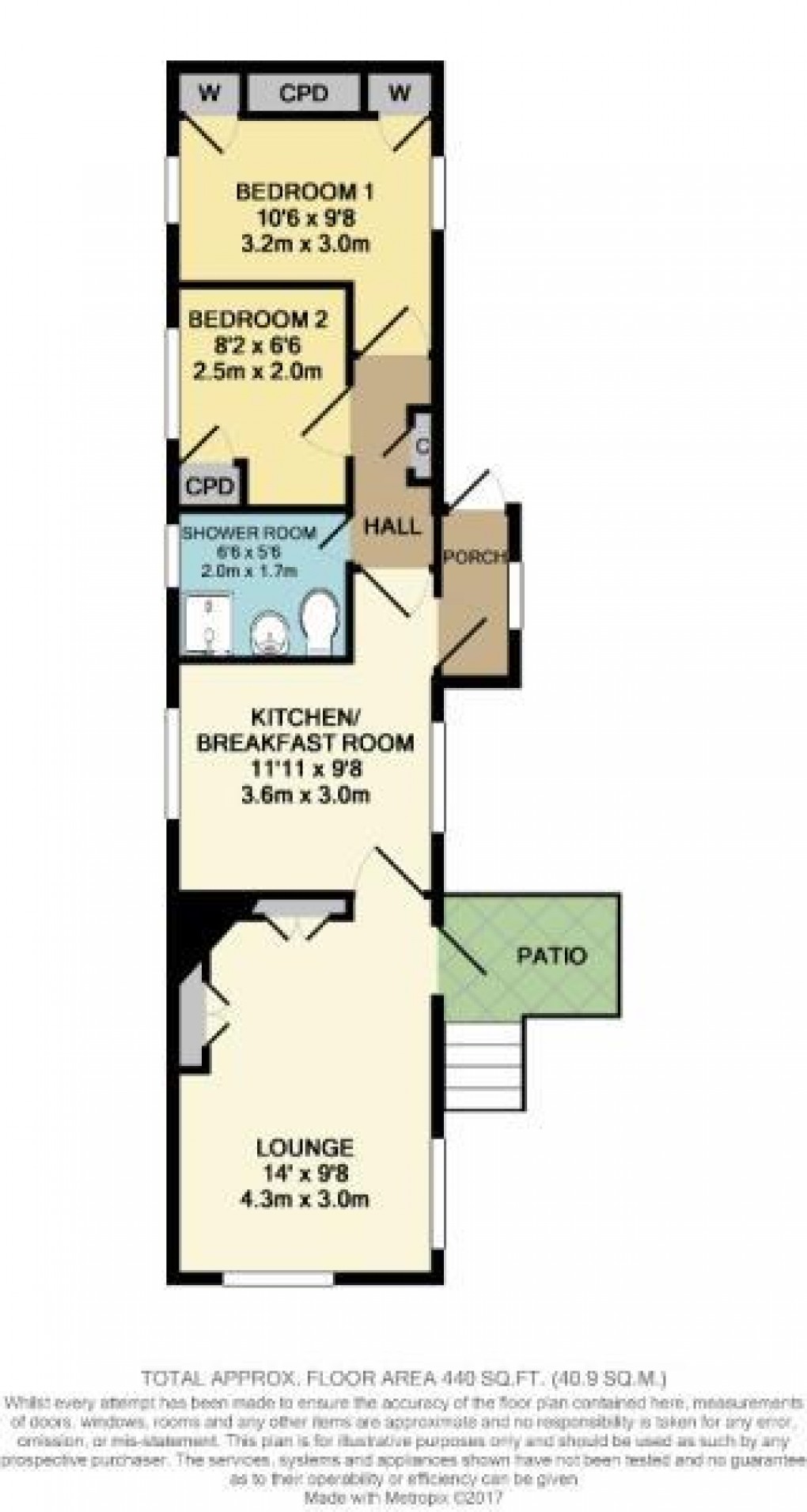 Floorplan for Thornlea Court, Wick, Littlehampton