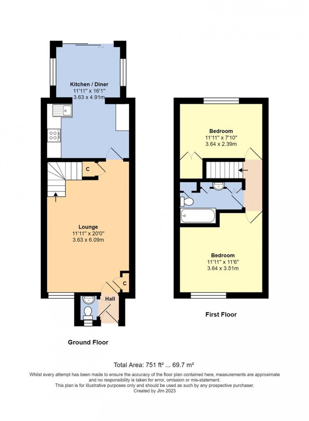 Floorplan for The Pines, Yapton, Arundel