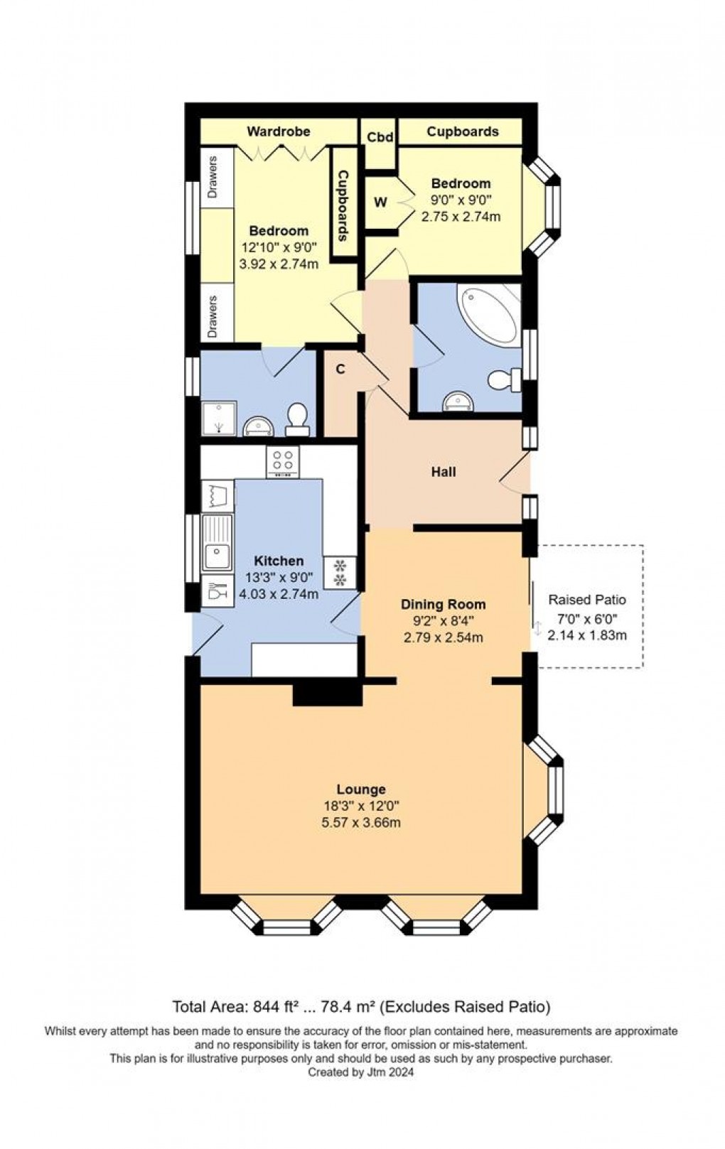 Floorplan for Thornlea Park, Wick, Littlehampton