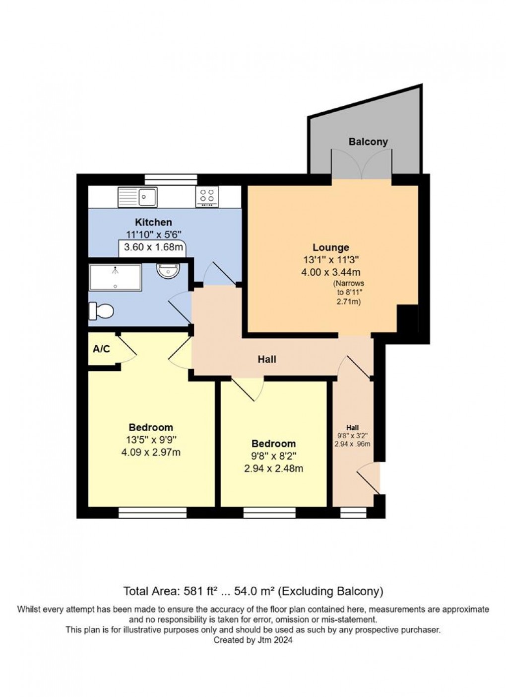 Floorplan for Highfield, Wick, Littlehampton