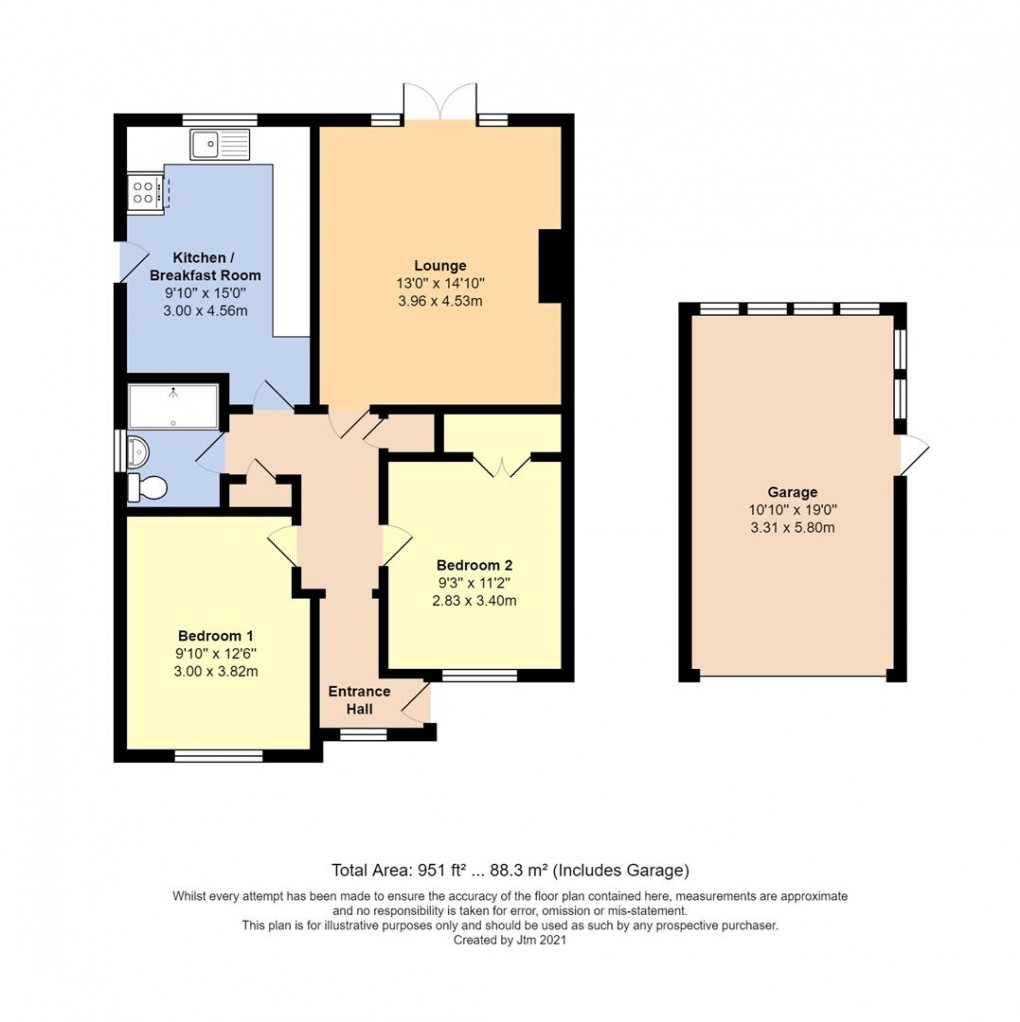 Floorplan for Highdown Drive, Wick, Littlehampton