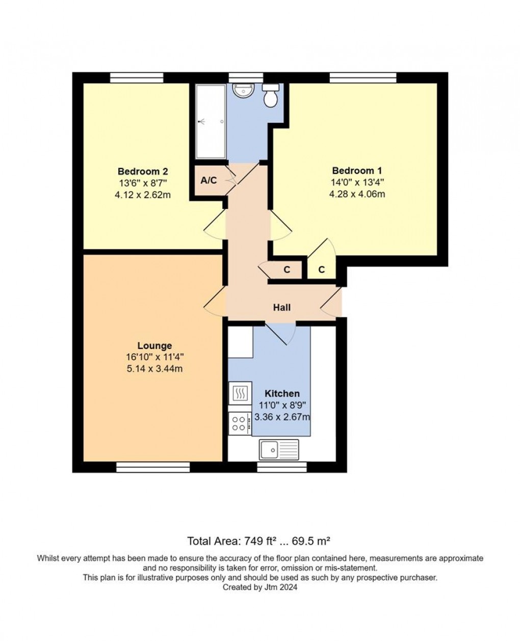 Floorplan for Church Street, Littlehampton