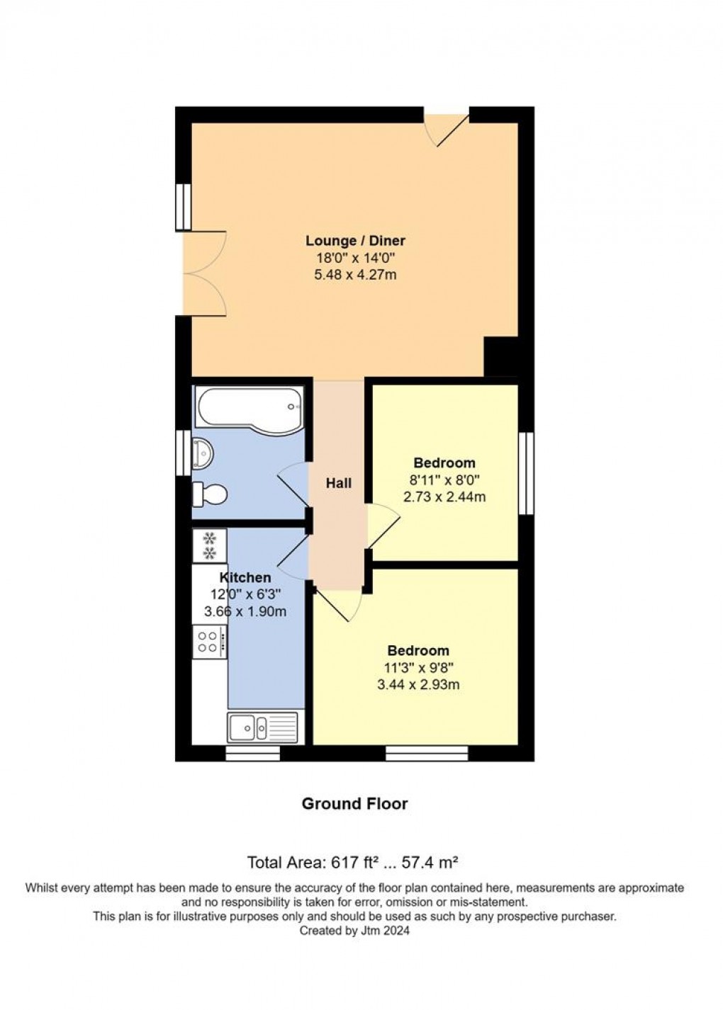 Floorplan for Main Road, Yapton