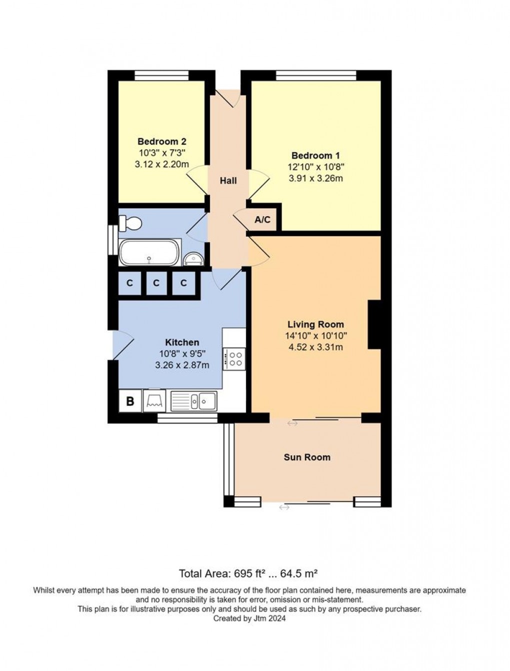 Floorplan for Highdown Drive, Littlehampton