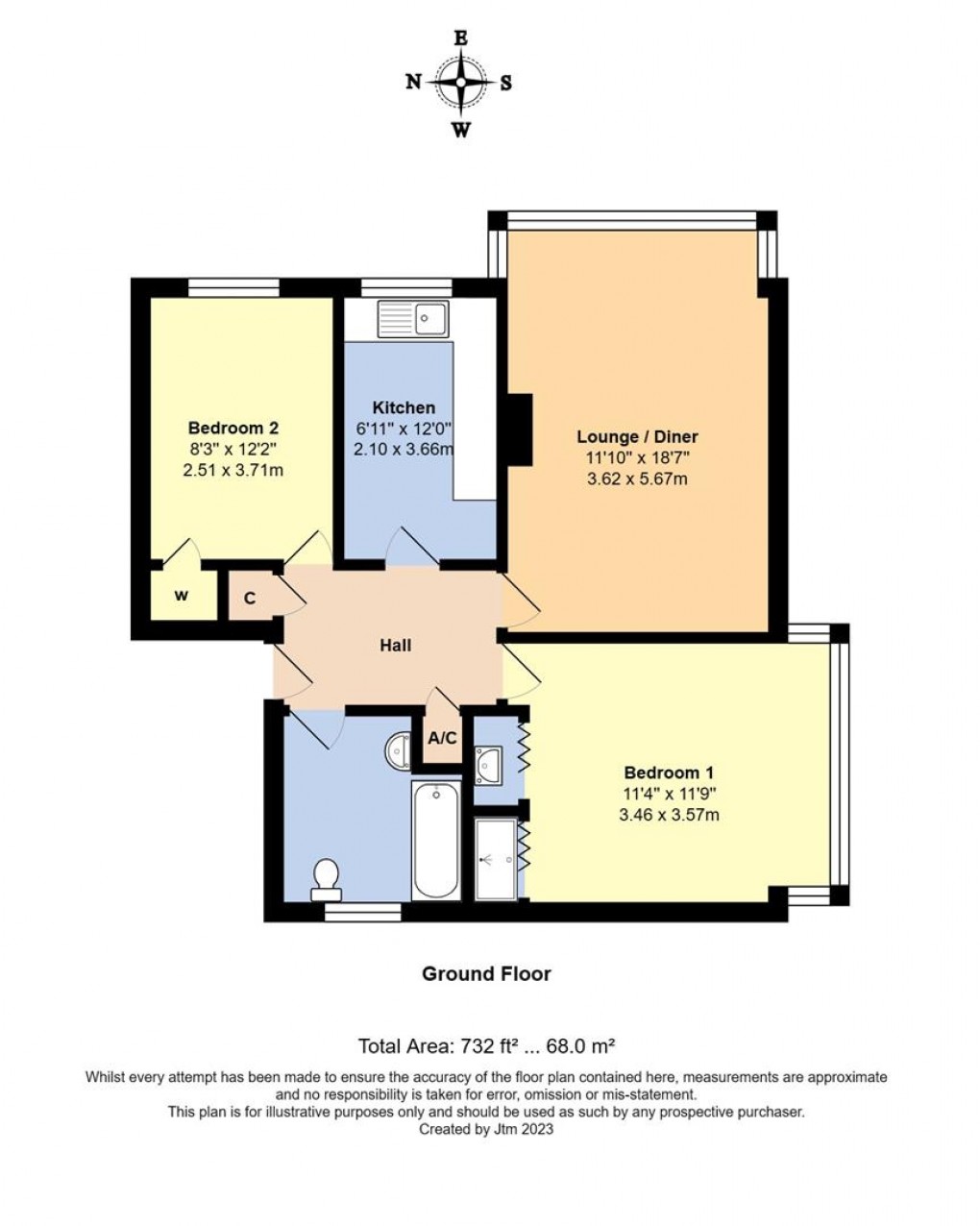 Floorplan for St. Augustine Road, Littlehampton