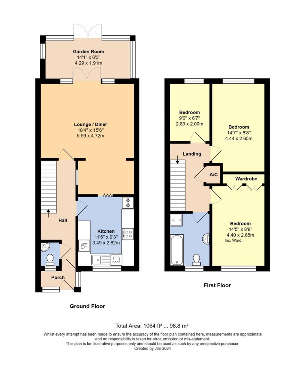 Floorplan for Blenheim Road, Yapton, Arundel