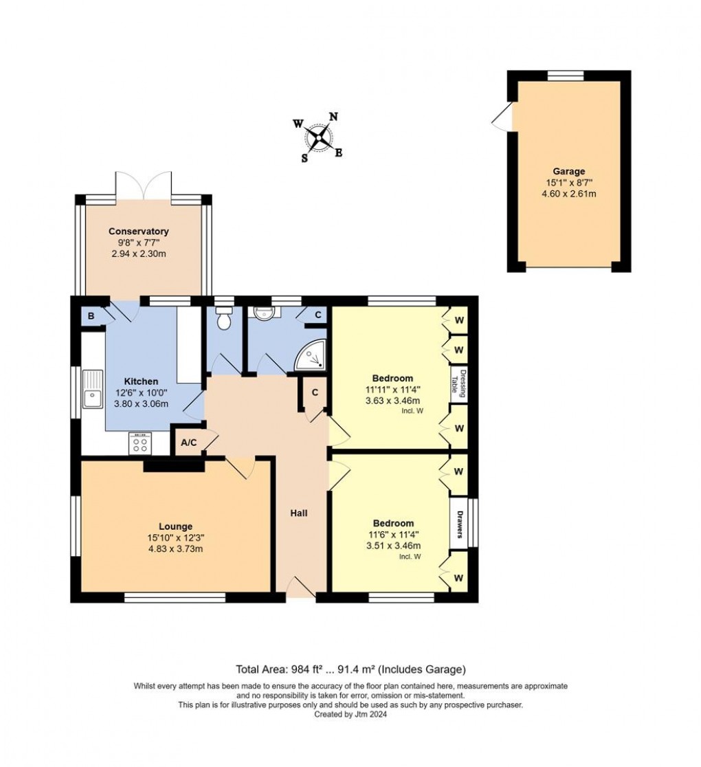 Floorplan for Yeomans Acre, Bognor Regis