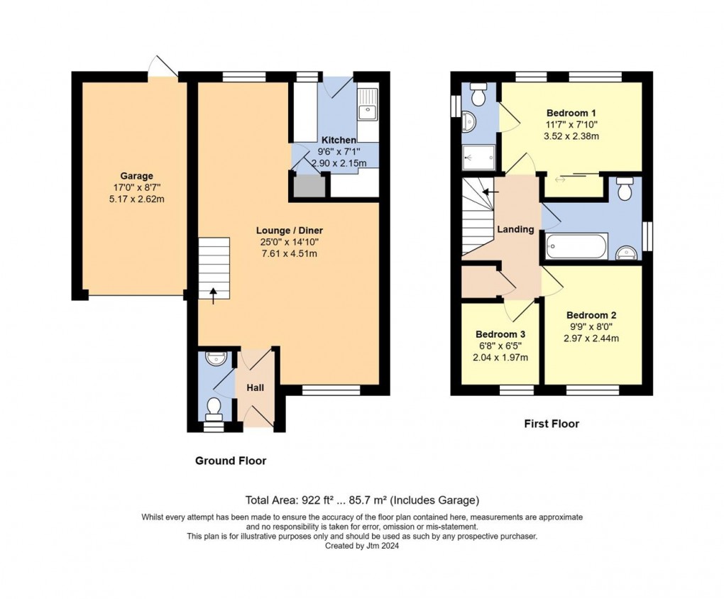 Floorplan for Genoa Close, Littlehampton