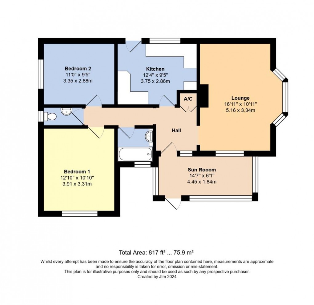 Floorplan for Briar Close, Church Road, Yapton, Arundel