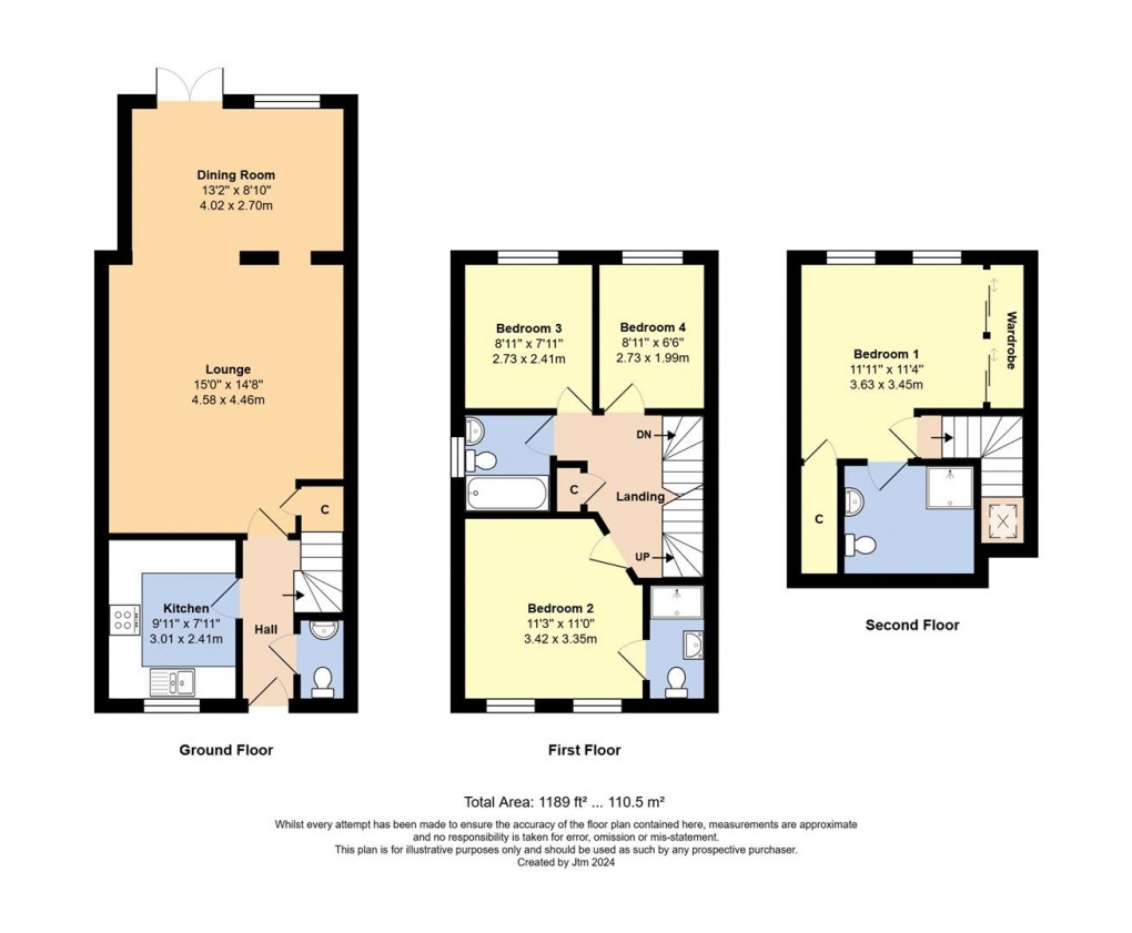 Floorplan for Coniston Way, Littlehampton