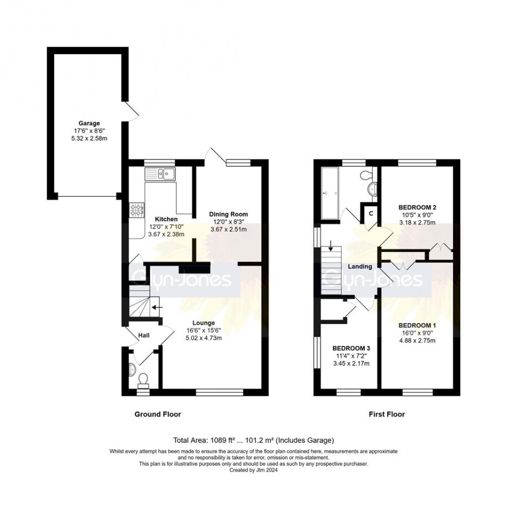 Floorplan for Jib Close, Beaumont Park, Littlehampton