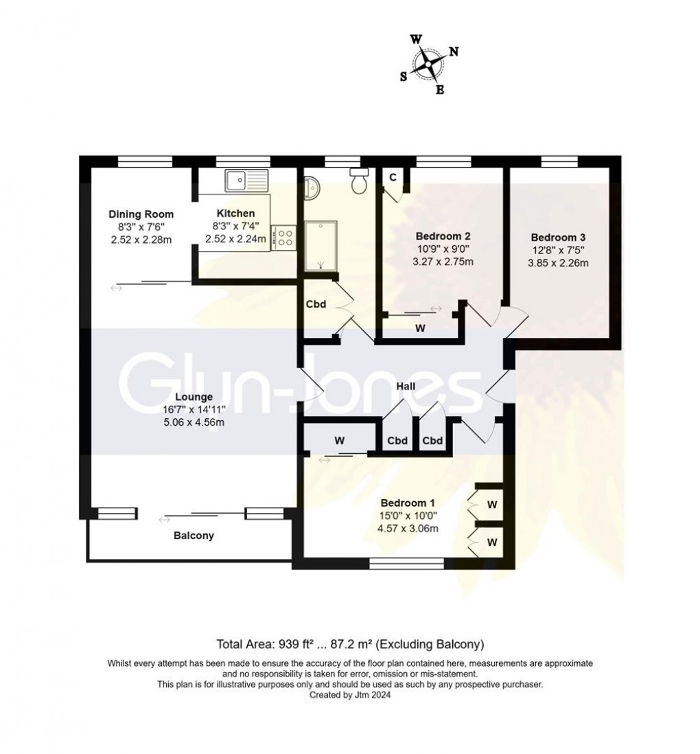 Floorplan for Rackham Road, Rustington
