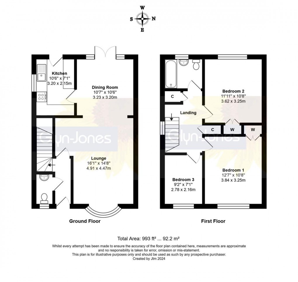 Floorplan for Sea Lane, Rustington