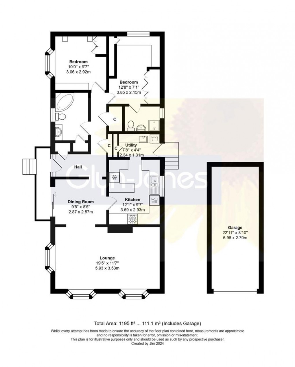 Floorplan for Churt Drive, Poplars Court, Bognor Regis
