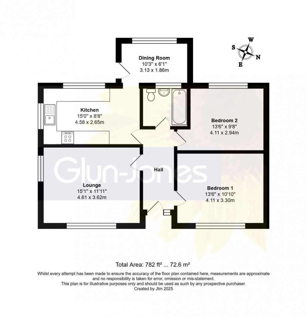 Floorplan for Saxon Close, East Preston