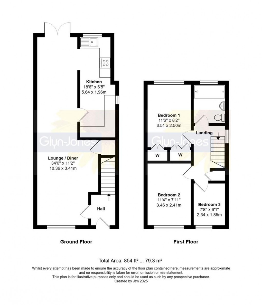 Floorplan for Wolstenbury Road, Rustington,