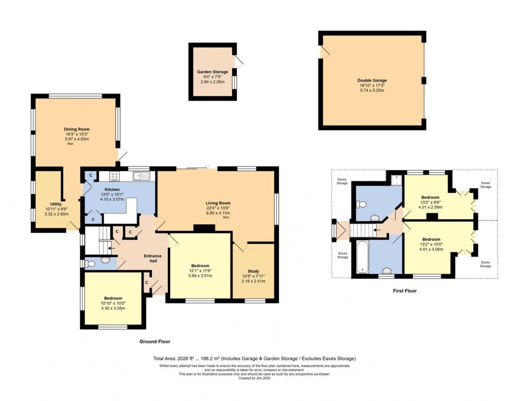 Floorplan for Oriel Close, Barnham, Bognor Regis