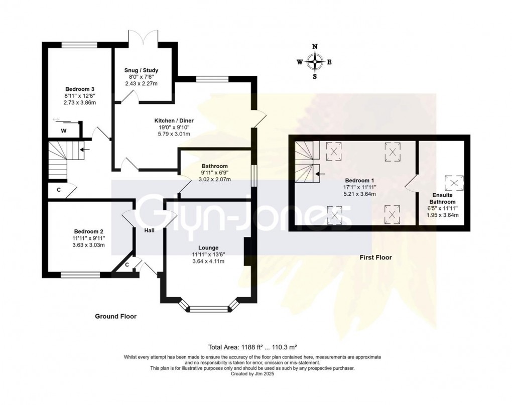 Floorplan for Angmering Way, Rustington